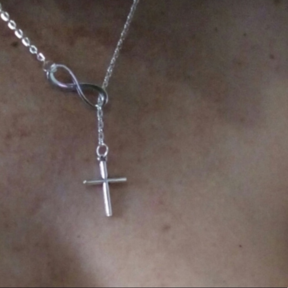 Cross Infinity Necklace - Picture 2 of 3